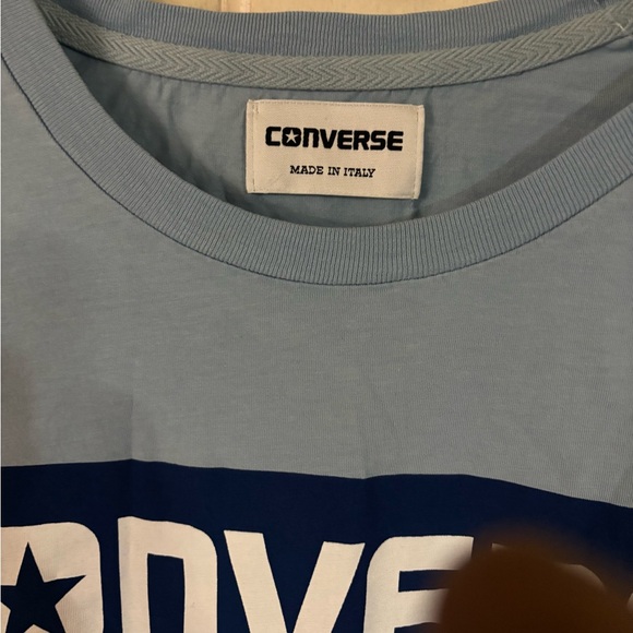 Converse Sky Blue Logo T-Shirt. Made in Italy - Picture 5 of 8